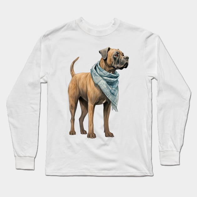 Winter dog Long Sleeve T-Shirt by piscoletters